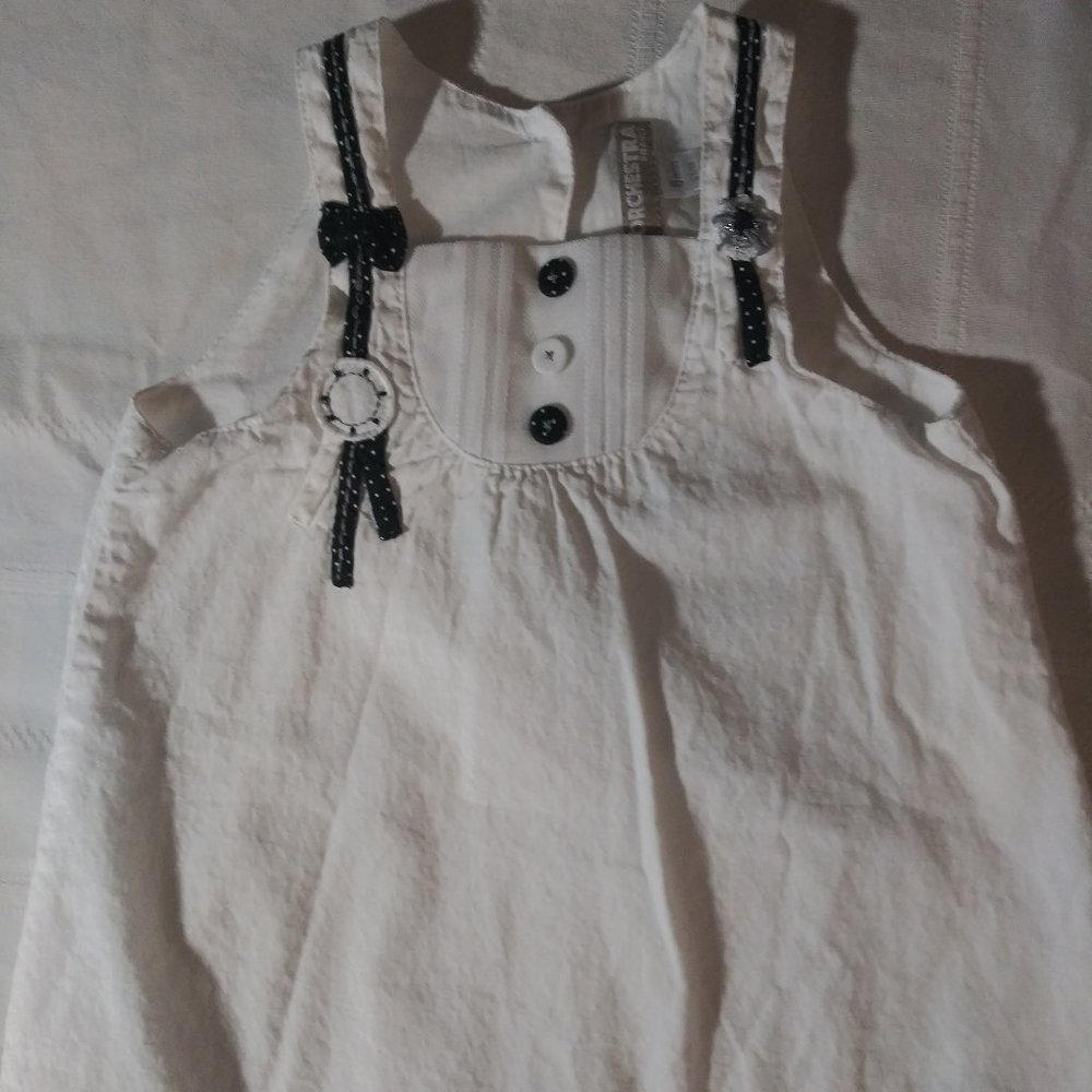 Girls white summer dress Orchestra France sz 6 mth